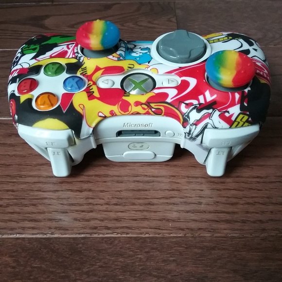 Genuine Microsoft Xbox 360 Wireless Control Custom Cover/Thumb Sticks Tested - Picture 2 of 3